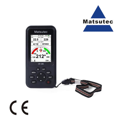 GP-280 Handheld GPS Navigator/Marine GPS Locator Handheld High-Sensitivity GPS Receiver/Various Voyage Screens (Black)