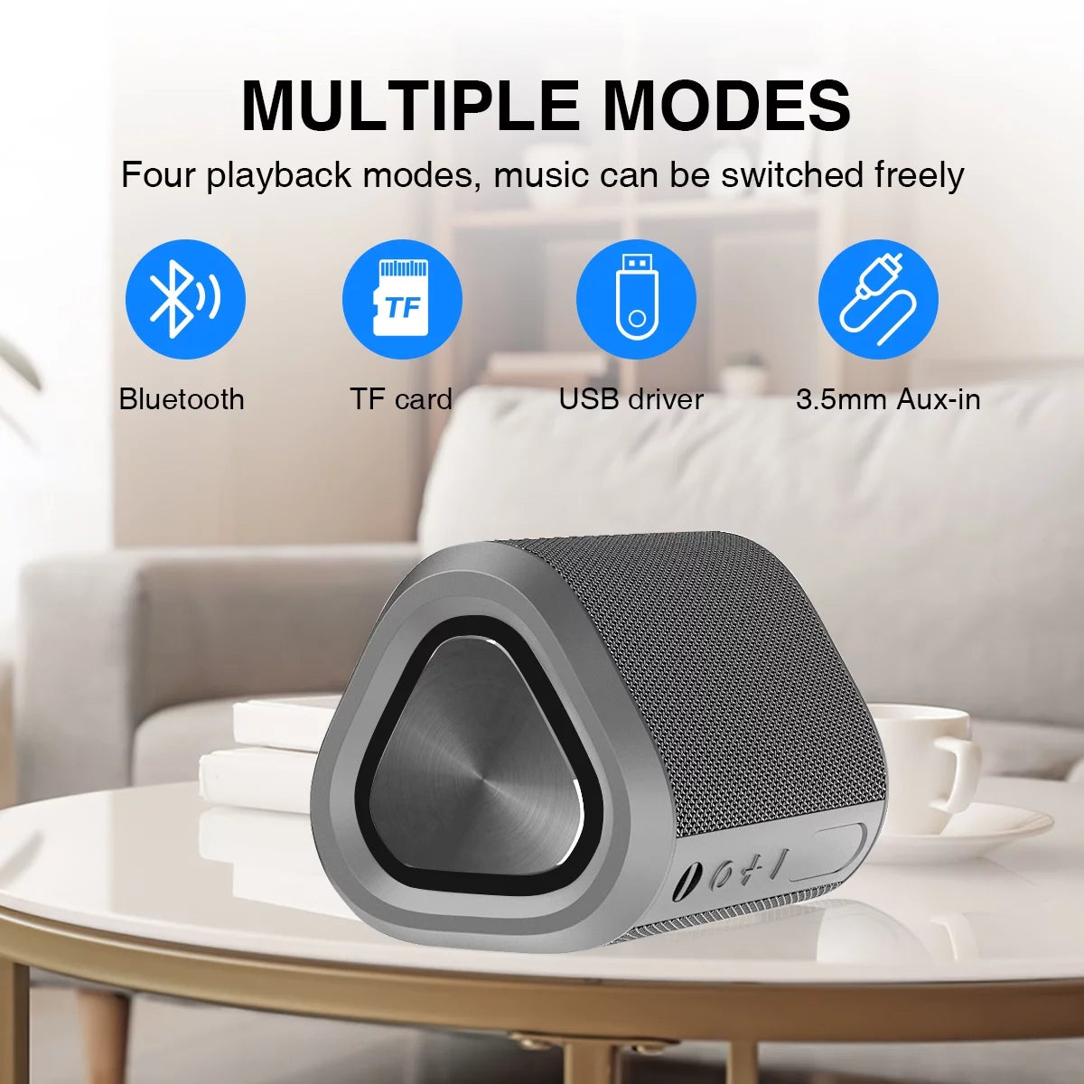 Bluetooth Speaker, 24H Playtime Portable Wireless Bluetooth 5.0 Speaker with Stereo Bass, up to 100 Ft Bluetooth Range, IPX7 Waterproof Mini Bluetooth Speaker