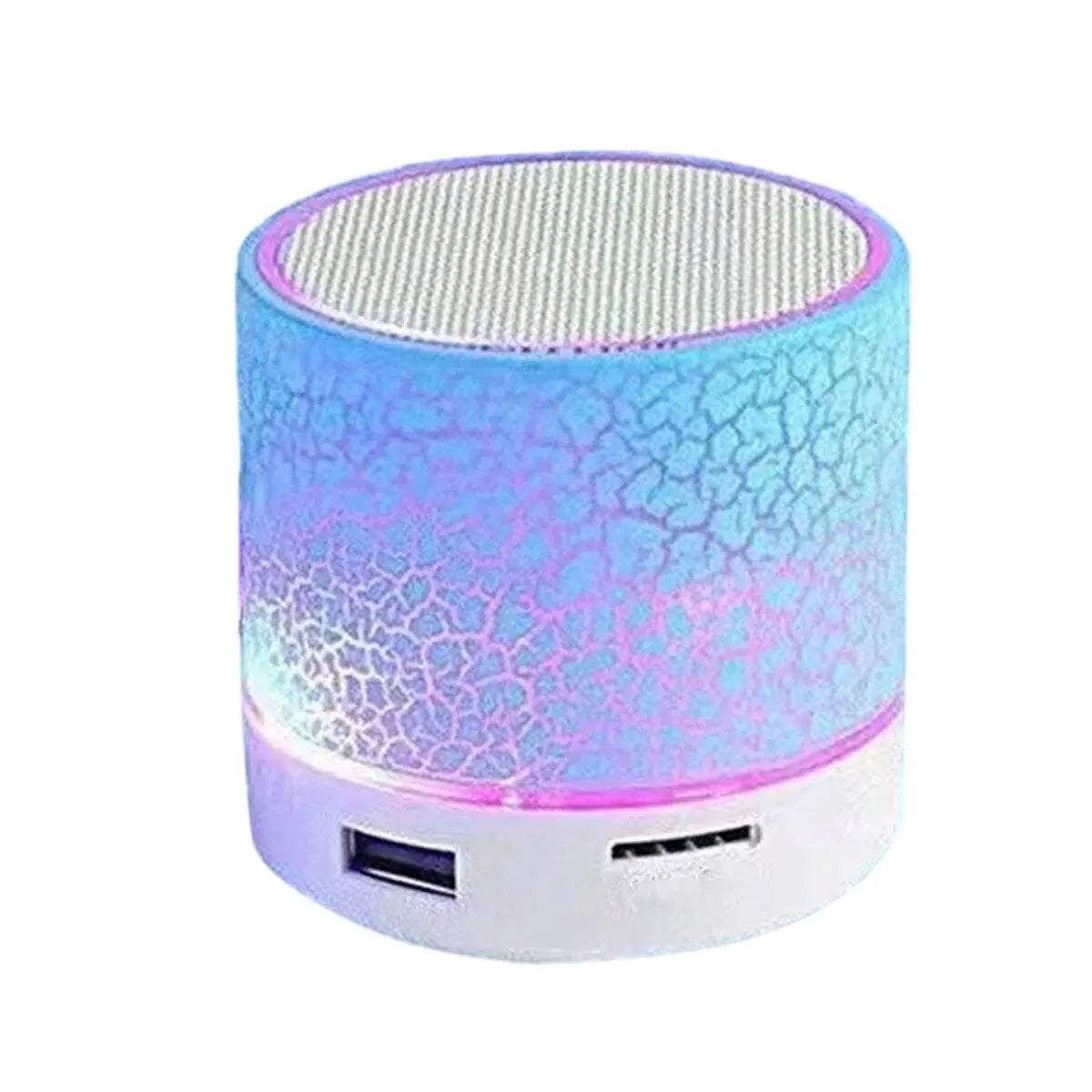 Wireless Mini Speaker, Subwoofer, Dazzle Crackle 7 Colour Light Wireless Mini Speaker, Portable Small Speaker