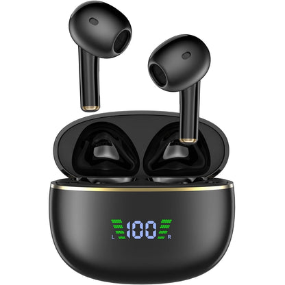 Wireless Earbuds Bluetooth Headphones 40H Playback LED Power Display with Charging Case, Bluetooth Earbuds for Iphone, Android